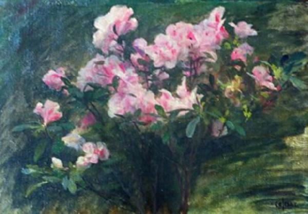 Charles-Amable Lenoir Study of Azaleas oil painting picture
